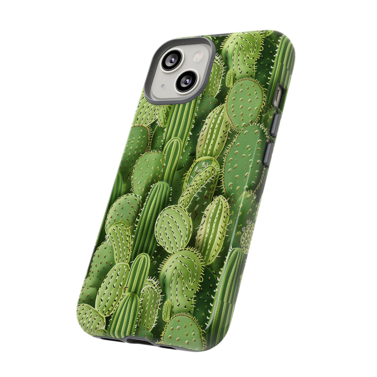 Cactus Embroidery Phone Case – Elegant and Unique Handcrafted Cactus Design