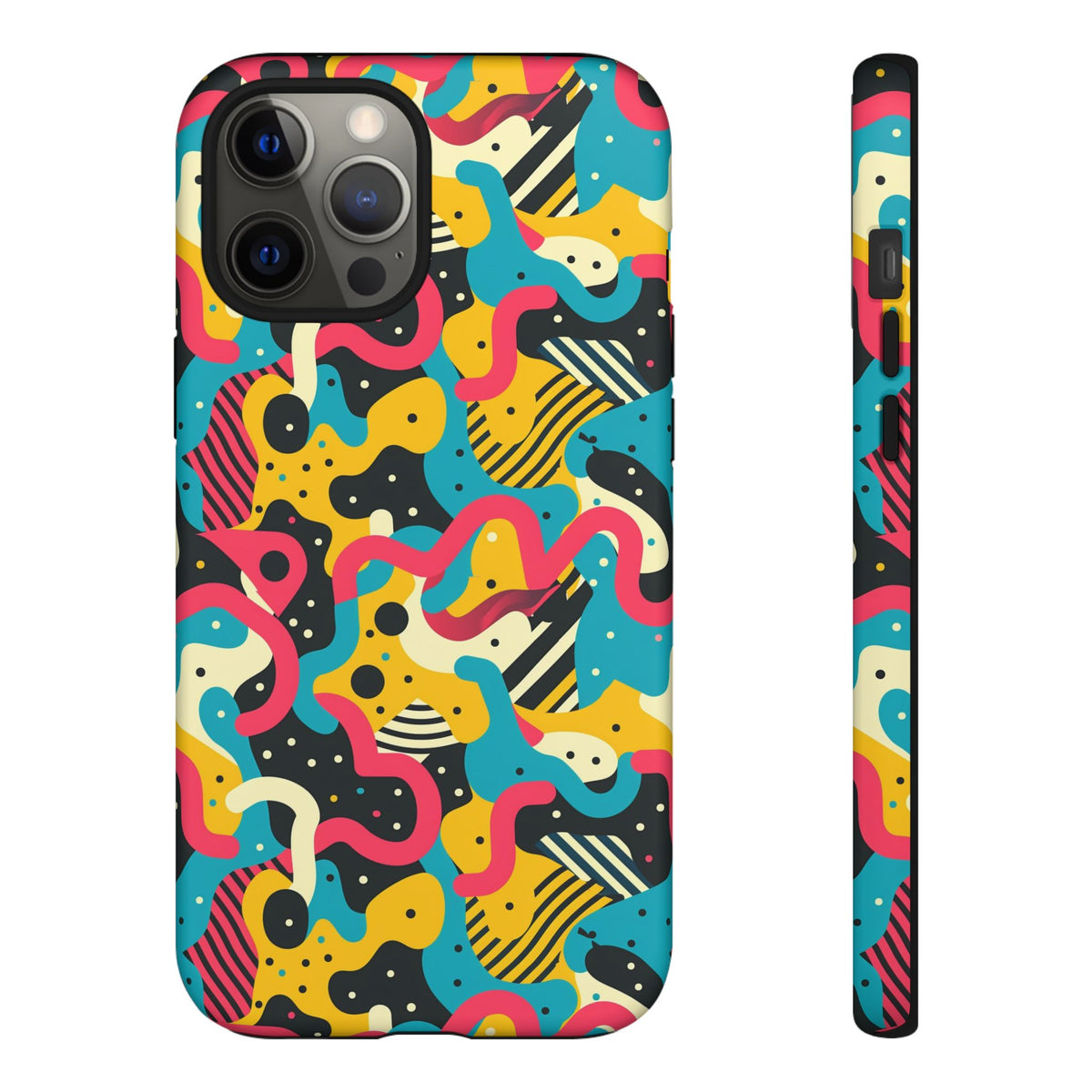 90s Themed Seamless Pattern Phone Case – Embrace Retro Style and Protection 238