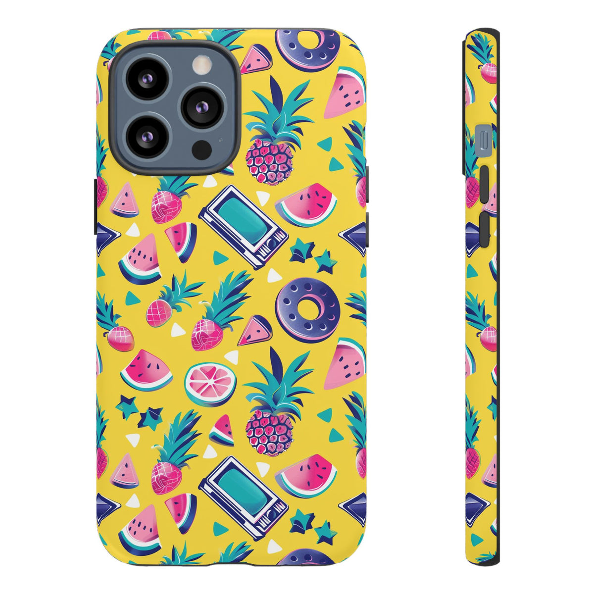 90s Themed Seamless Pattern Phone Case – Embrace Retro Style and Protection 255