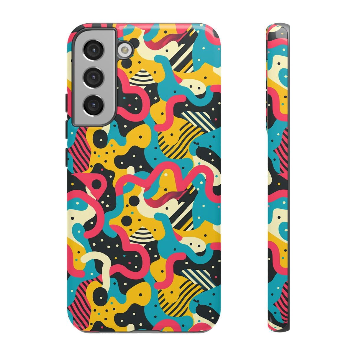 90s Themed Seamless Pattern Phone Case – Embrace Retro Style and Protection 238