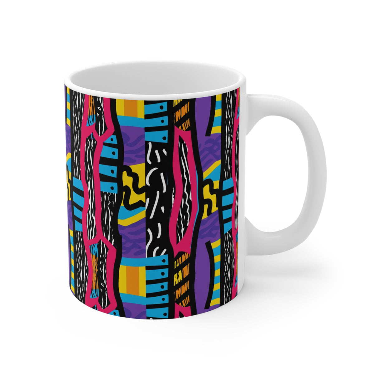 90s Retro Coffee Mug - Full Wrap Design 607