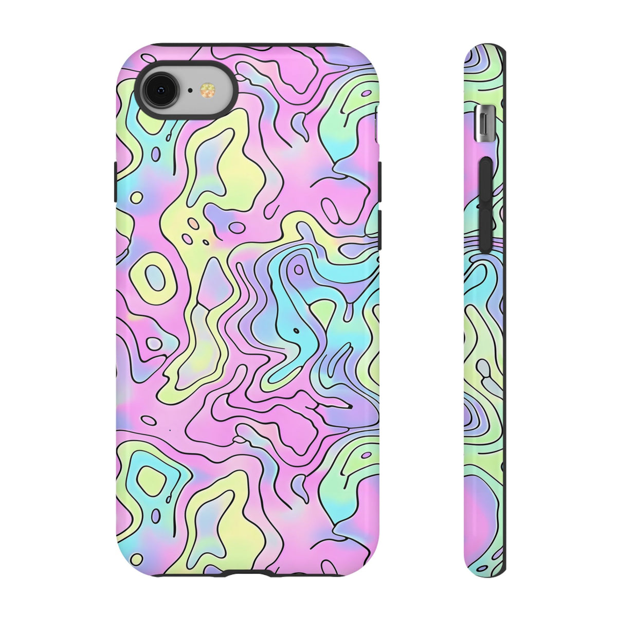 Abstract Pastel Waves and Wavy Lines Phone Case – Elegant and Modern Phone Cover 2