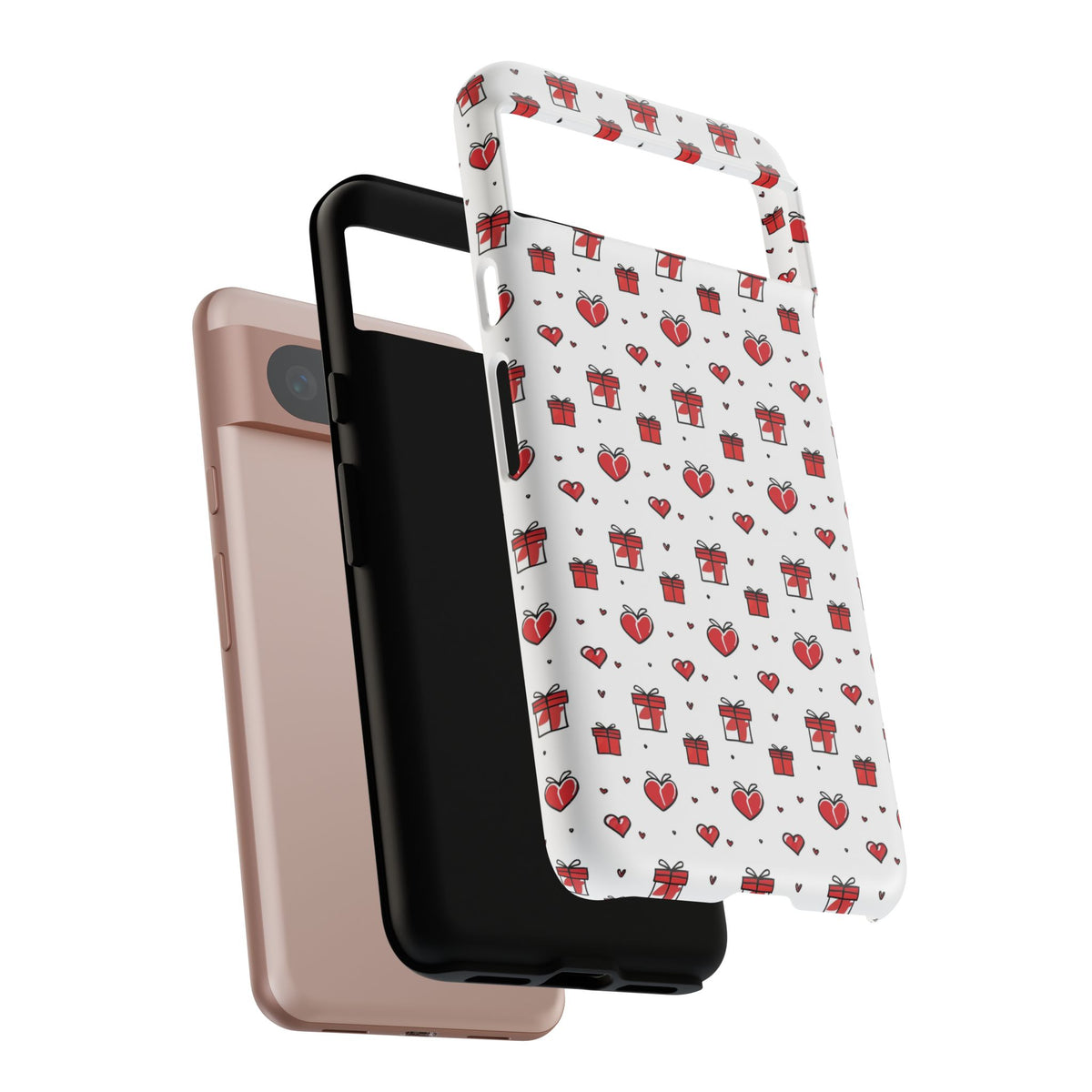 Heart Pattern Phone Case – Stylish & Loving Design for Your Device 234