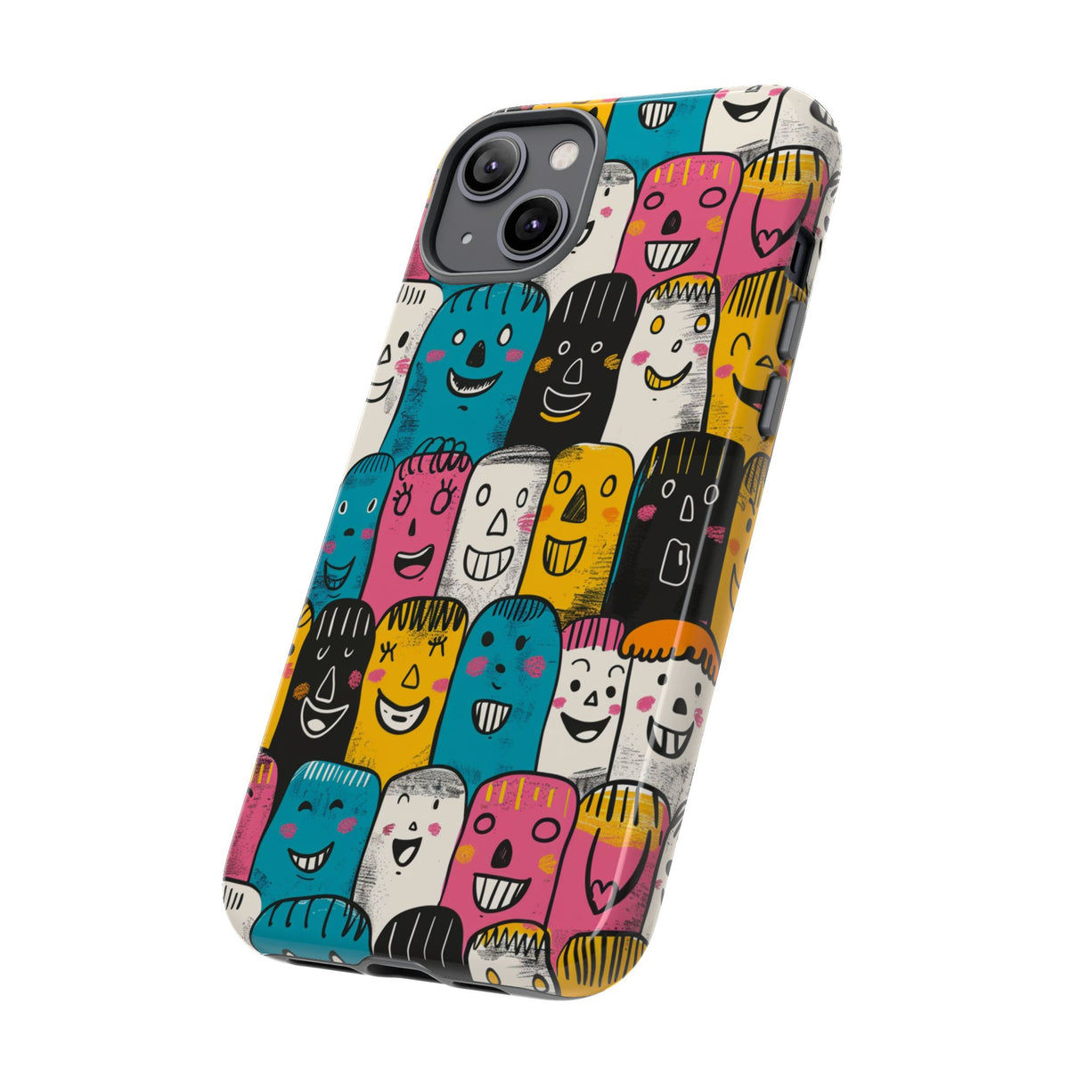 Happy Faces Phone Case – Joyful and Cheerful Design for a Bright Look 5