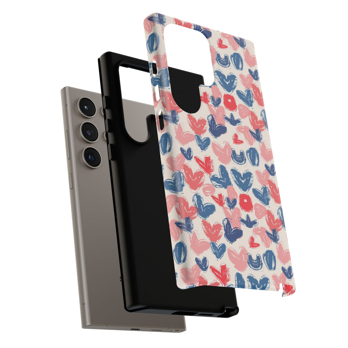 Heart Pattern Phone Case – Stylish & Loving Design for Your Device 354