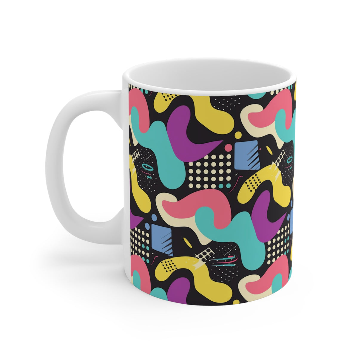 90s Retro Coffee Mug - Full Wrap Design 034