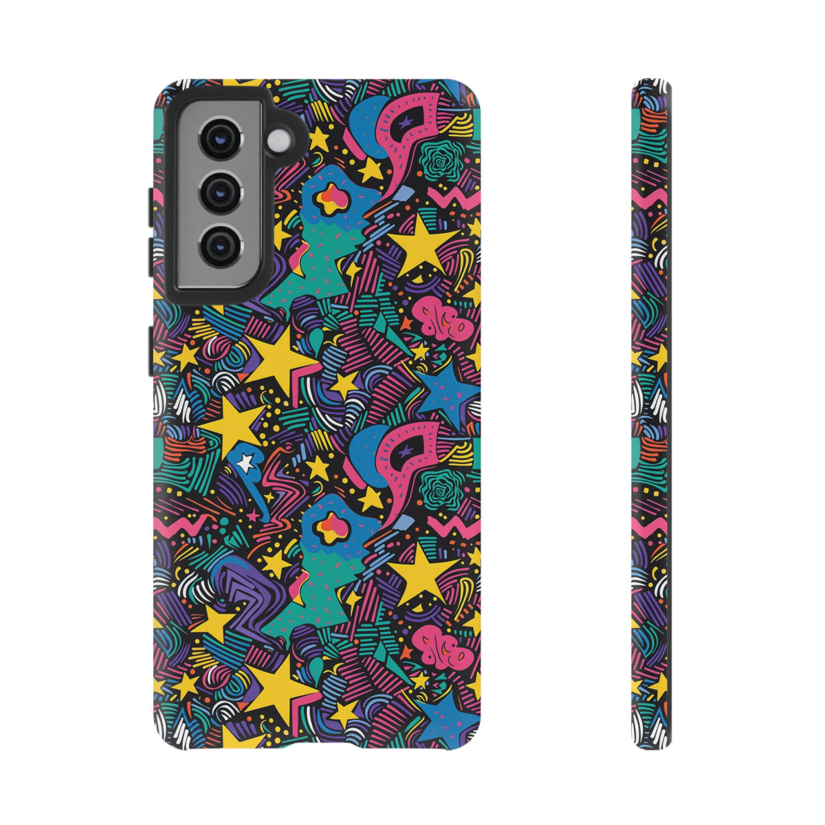 90s Themed Seamless Pattern Phone Case – Embrace Retro Style and Protection 227