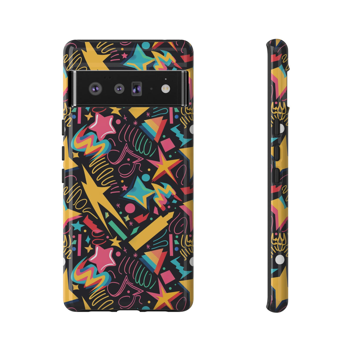 90s Themed Seamless Pattern Phone Case – Embrace Retro Style and Protection 232