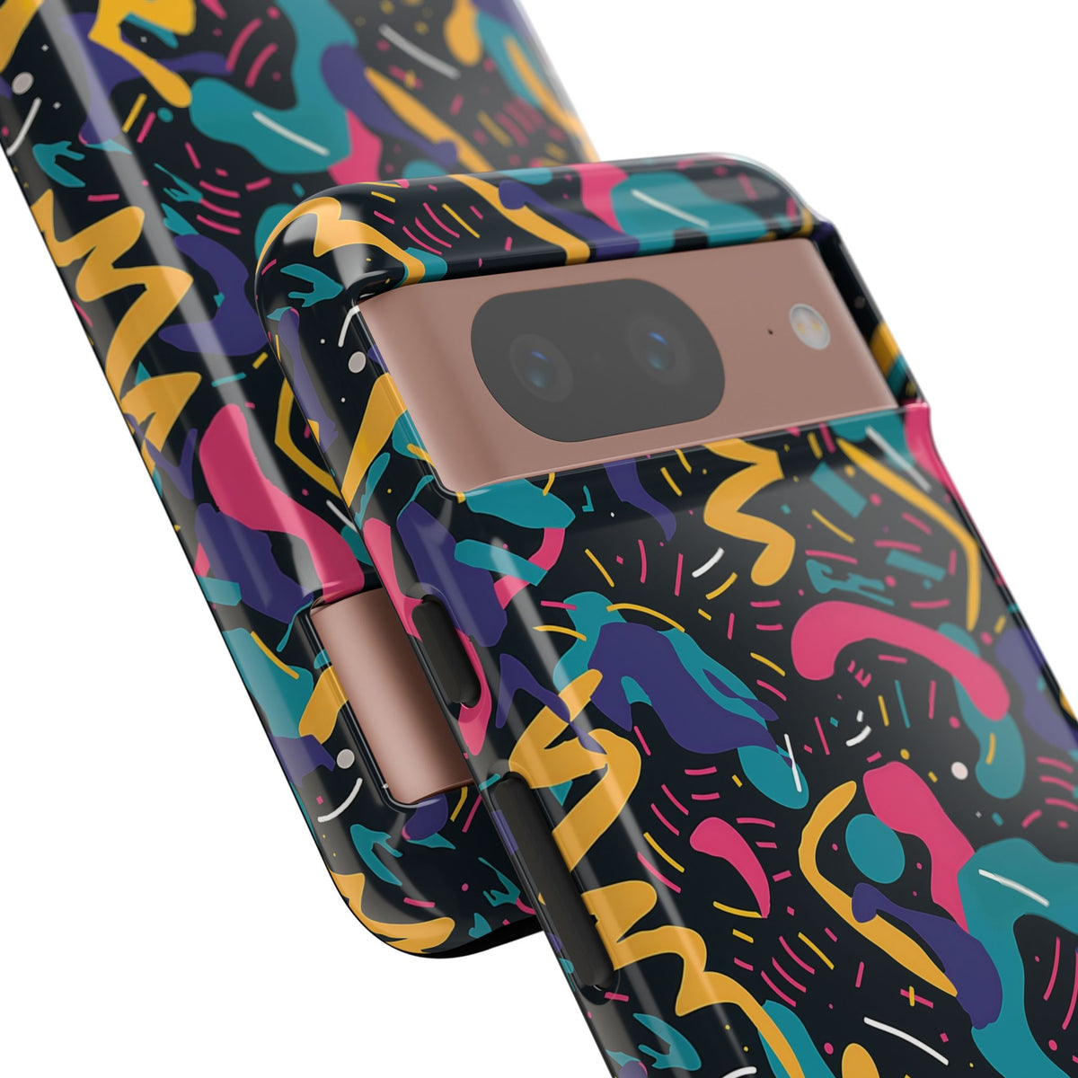 90s Themed Seamless Pattern Phone Case – Embrace Retro Style and Protection 235