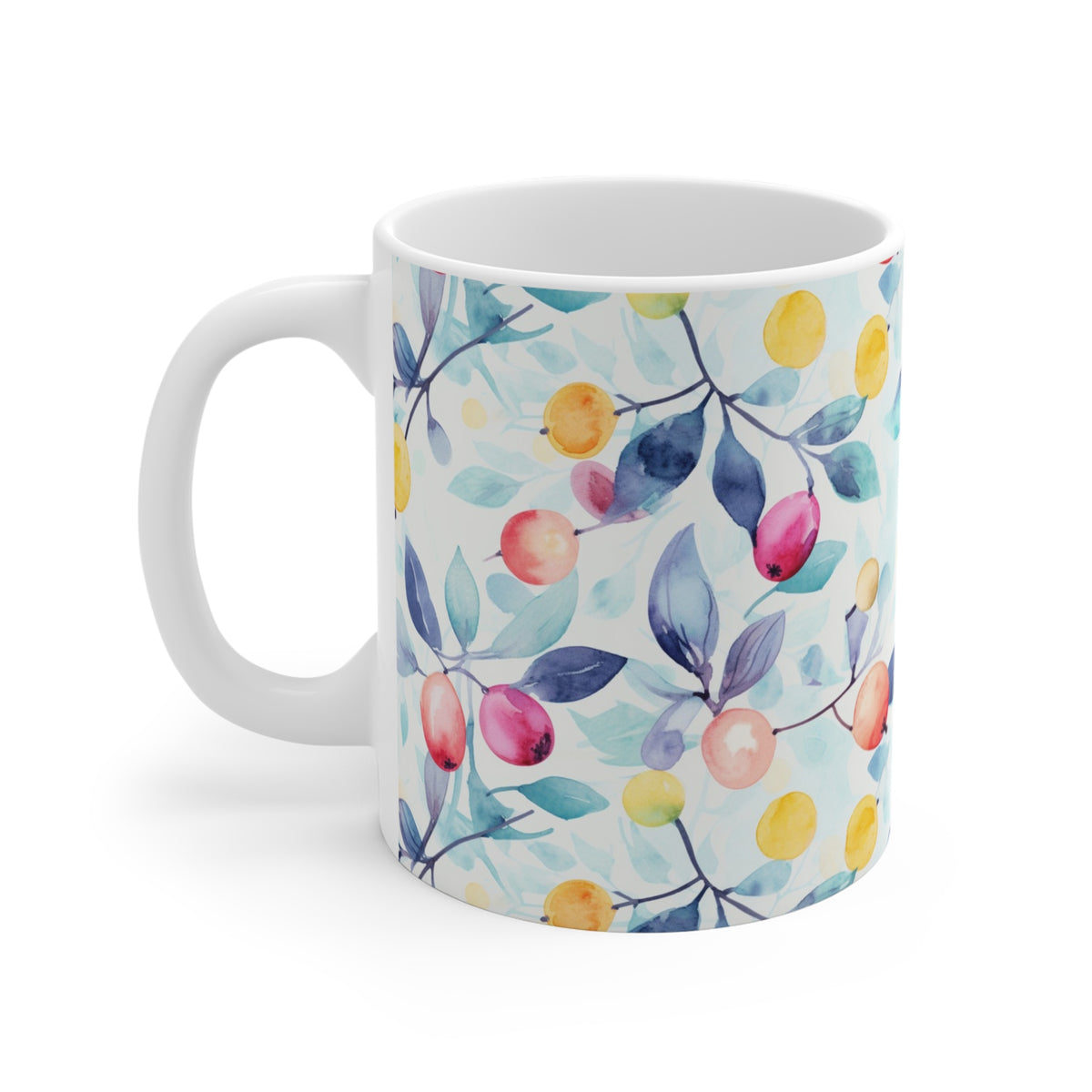 Various Watercolor Design All Over Coffee Mug – Unique Artistic Ceramic Coffee Cup 155