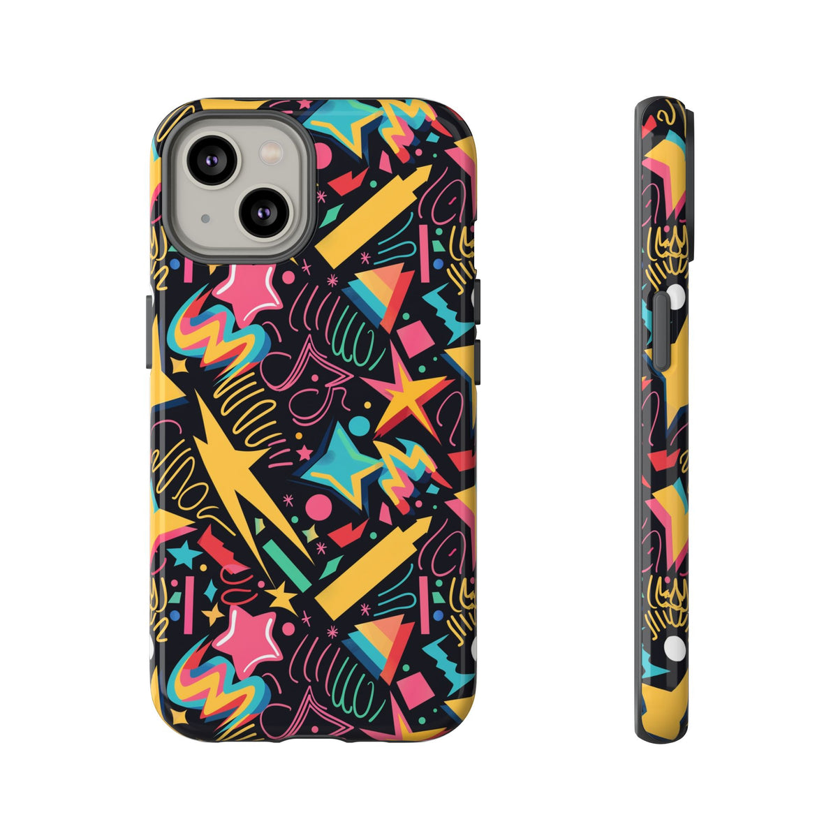 90s Themed Seamless Pattern Phone Case – Embrace Retro Style and Protection 232