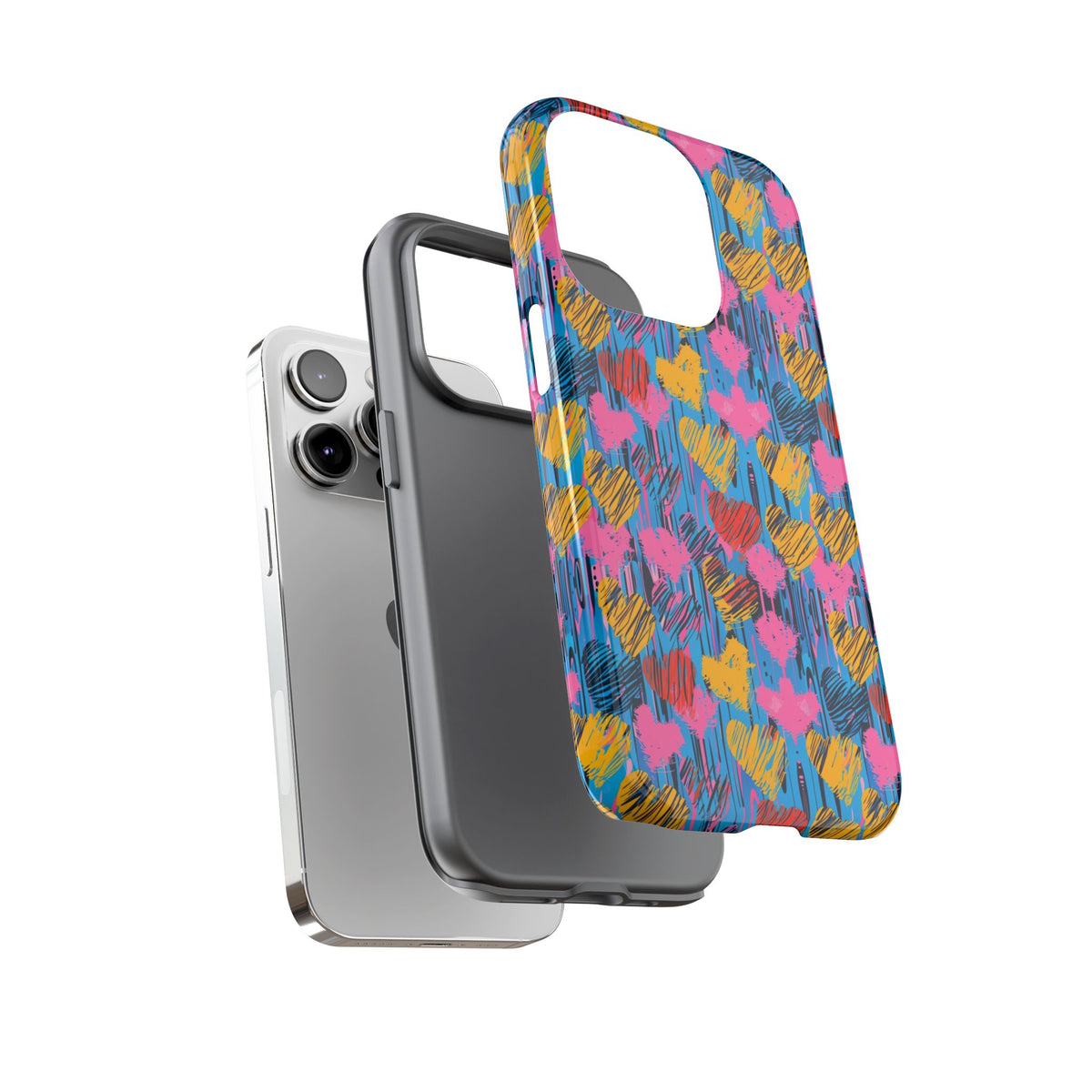 Heart Pattern Phone Case – Stylish & Loving Design for Your Device 262