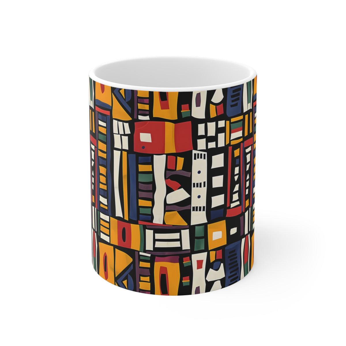 Retro Abstract Geometric Paper Patterns Coffee Mug