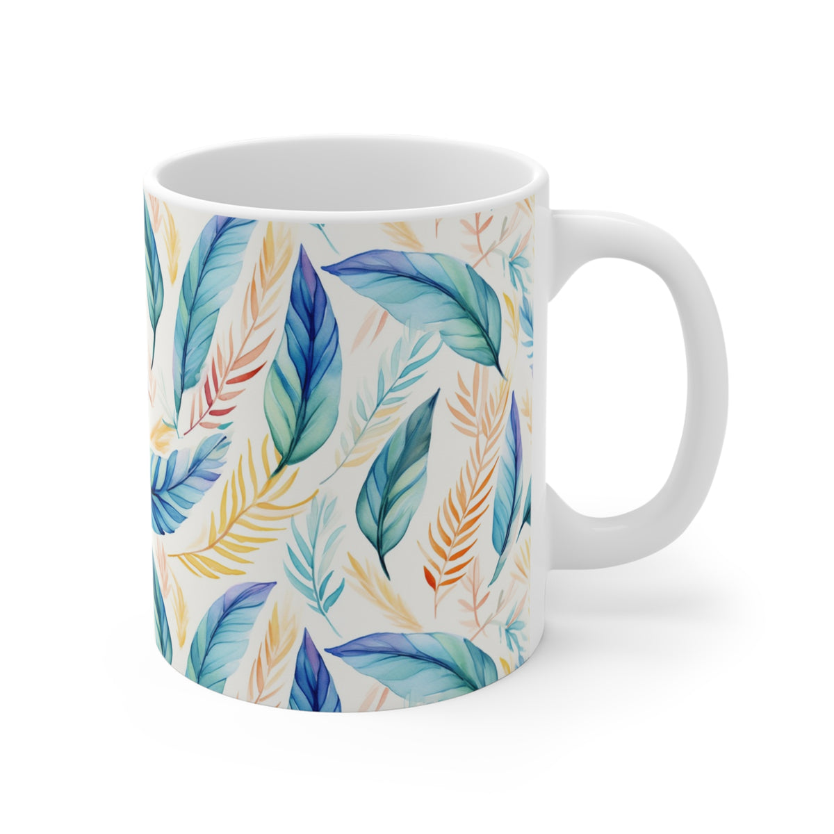 Various Watercolor Design All Over Coffee Mug – Unique Artistic Ceramic Coffee Cup 515