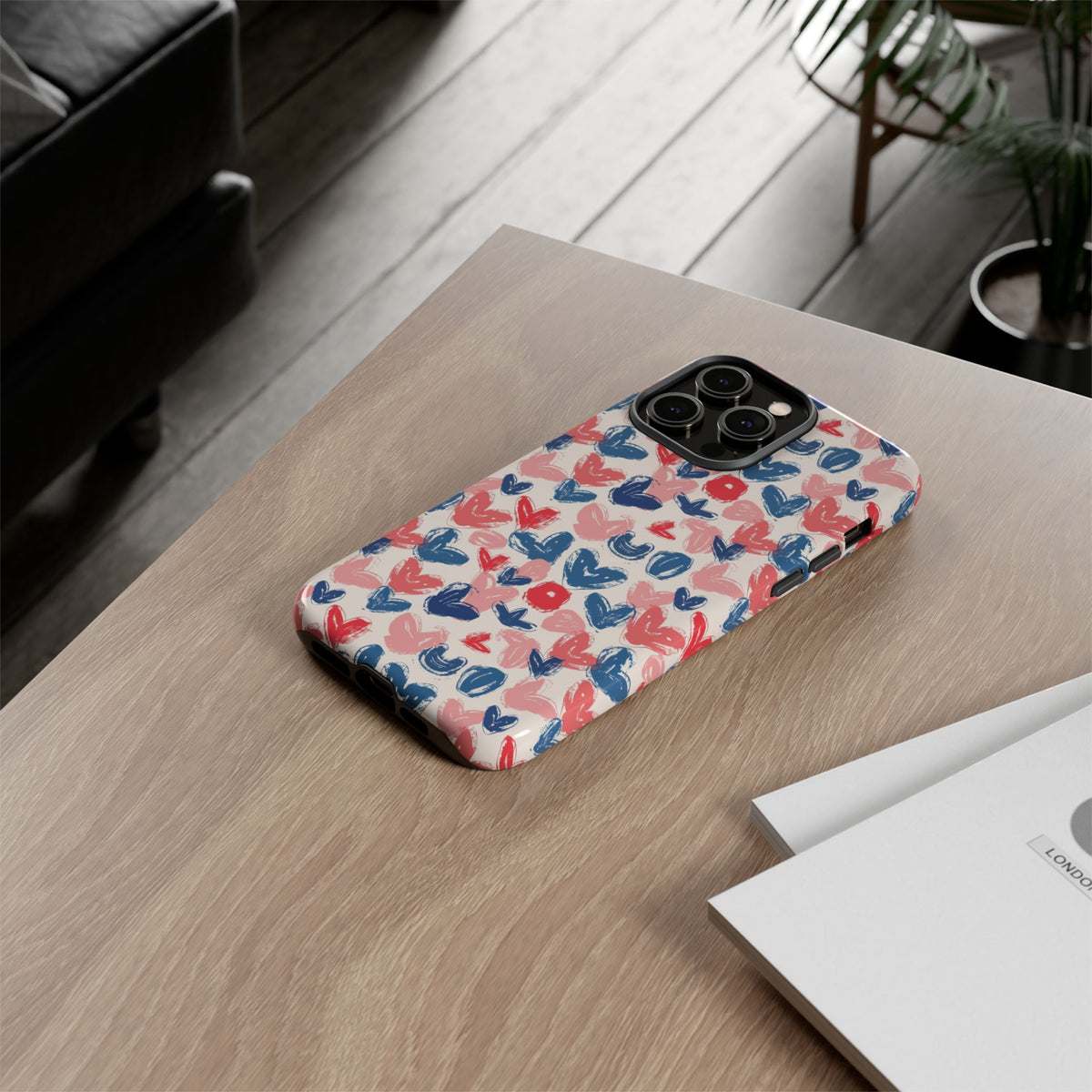 Heart Pattern Phone Case – Stylish & Loving Design for Your Device 354