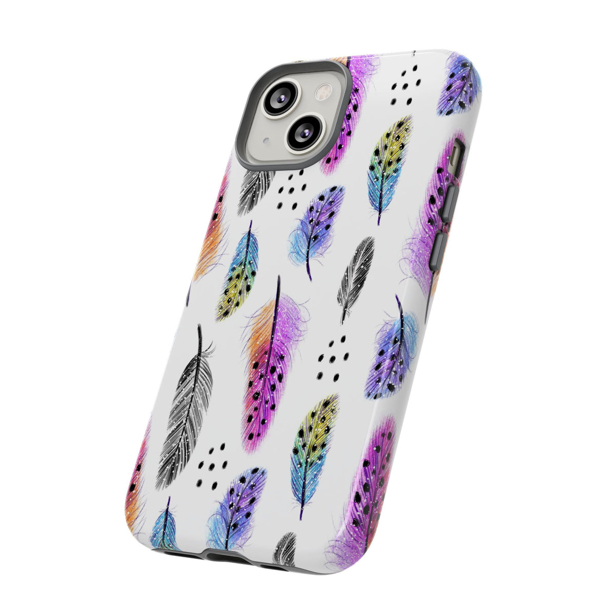 Feather Pattern Phone Case – Elegant & Durable Protection for Your Phone