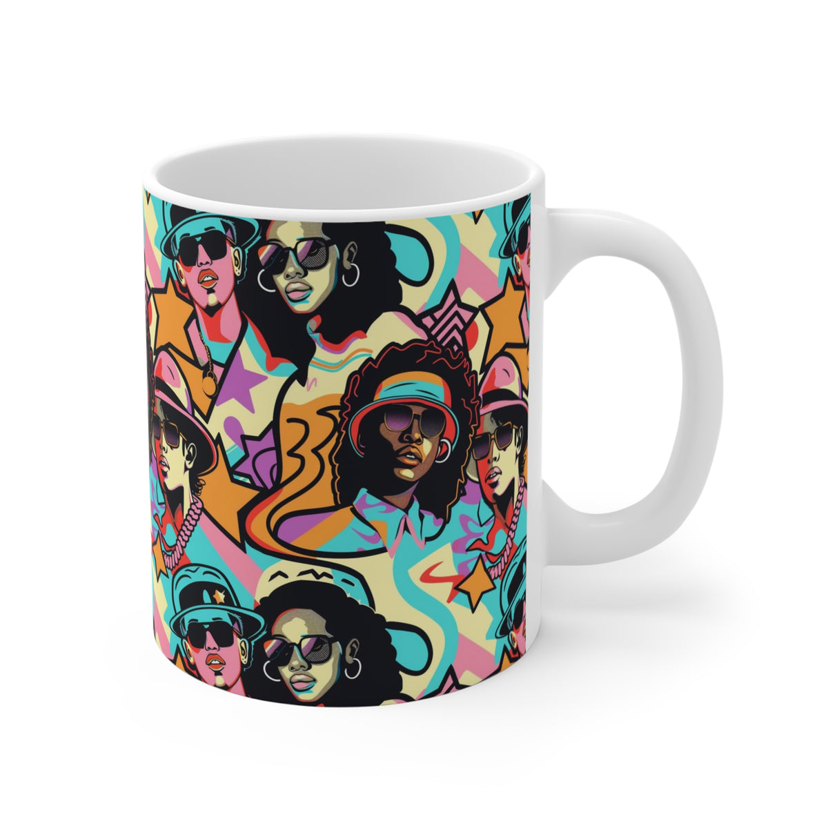 90s Retro Coffee Mug - Full Wrap Design 033