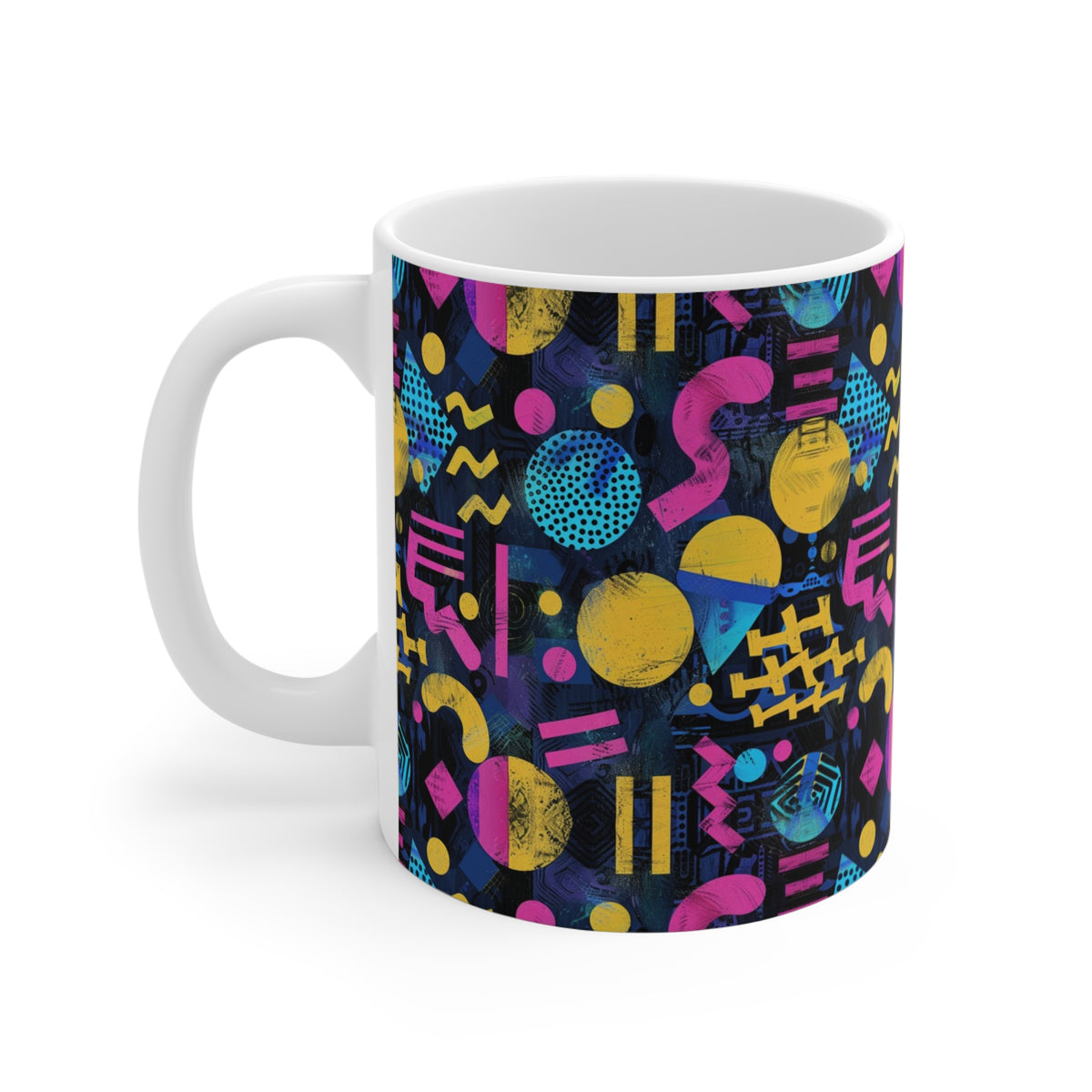 90s Retro Coffee Mug - Full Wrap Design 371