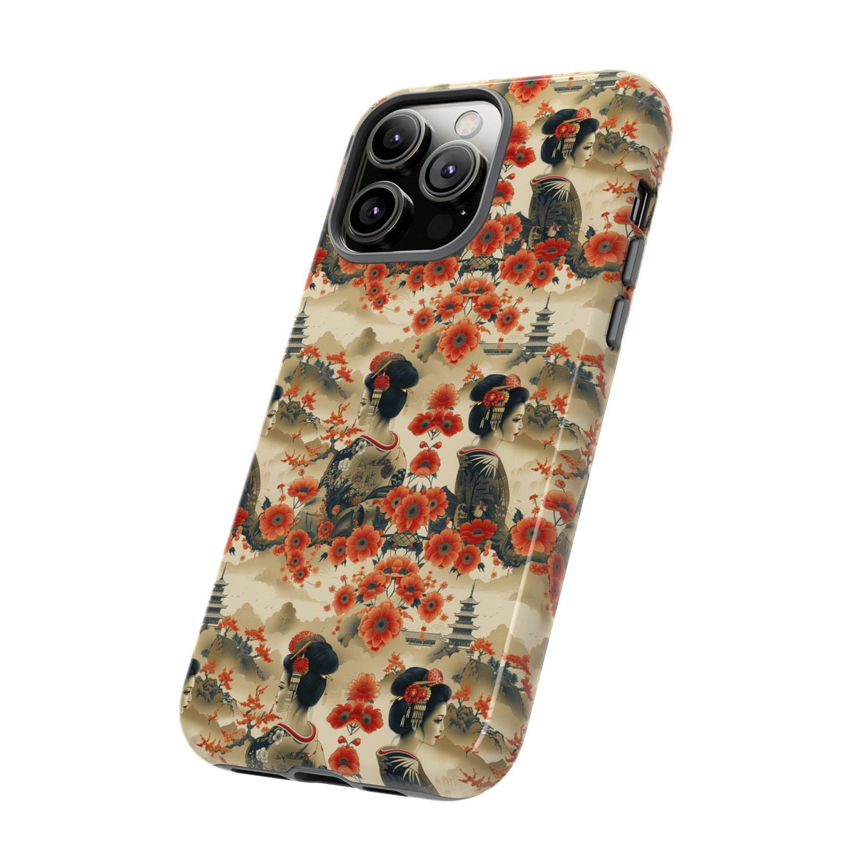 Japanese Pattern Phone Case – Elegant & Timeless Design for Your Phone 066