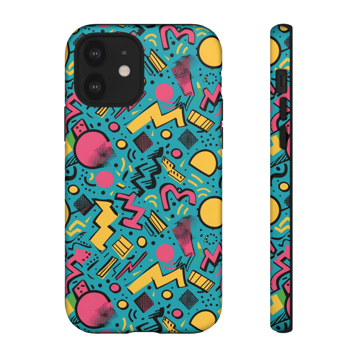 90s Themed Seamless Pattern Phone Case – Embrace Retro Style and Protection 253