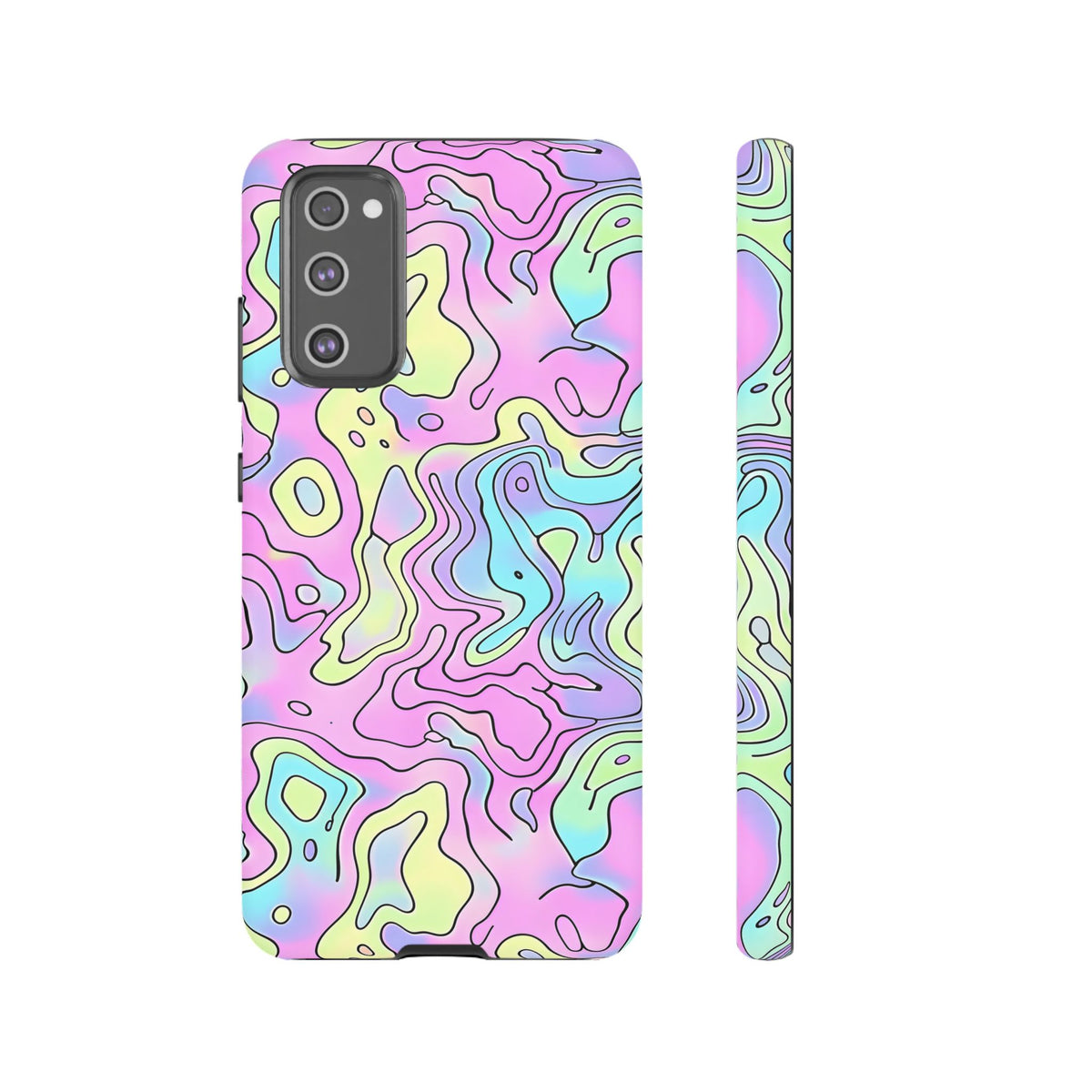 Abstract Pastel Waves and Wavy Lines Phone Case – Elegant and Modern Phone Cover 2