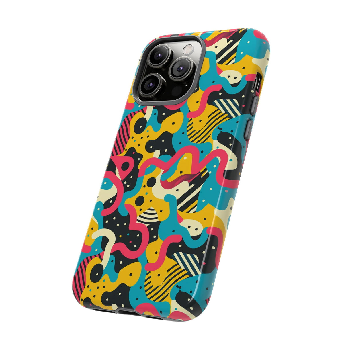 90s Themed Seamless Pattern Phone Case – Embrace Retro Style and Protection 238