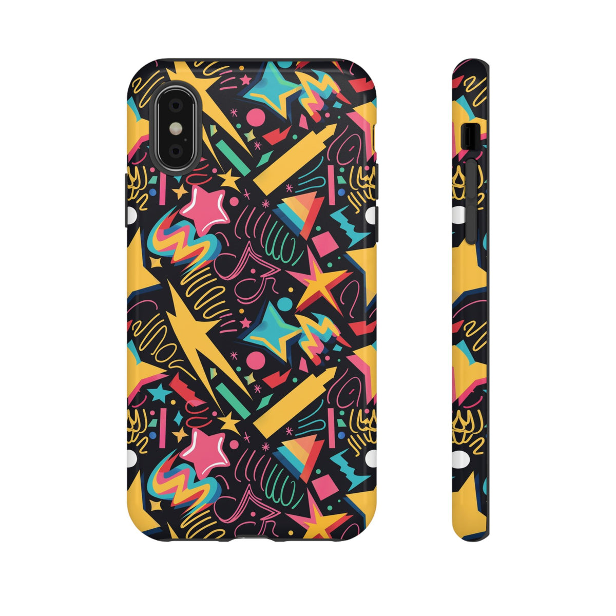 90s Themed Seamless Pattern Phone Case – Embrace Retro Style and Protection 232