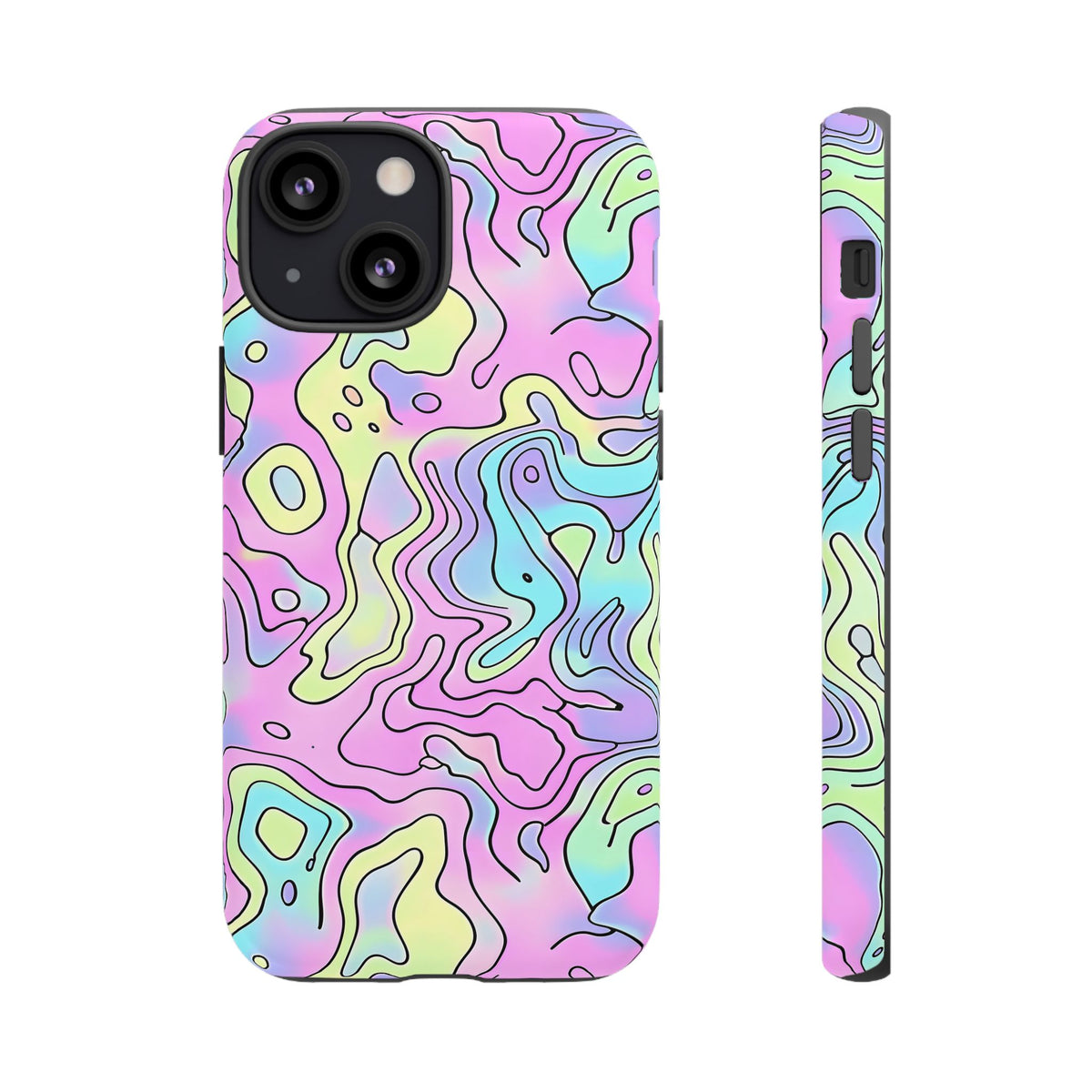 Abstract Pastel Waves and Wavy Lines Phone Case – Elegant and Modern Phone Cover 2