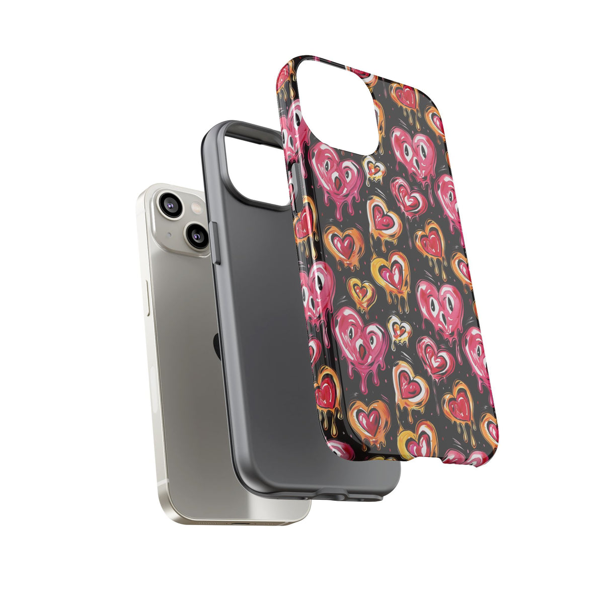 Heart Pattern Phone Case – Stylish & Loving Design for Your Device 361