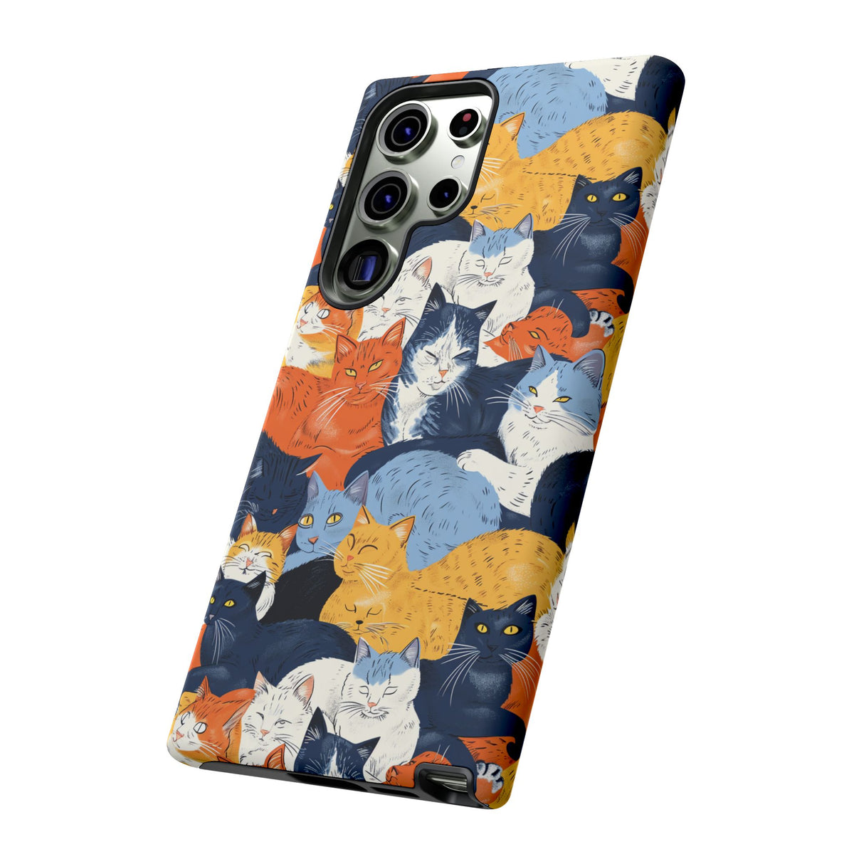 Seamless Cat Pattern Design Phone Case – Playful and Stylish Cat-Themed Phone Cover