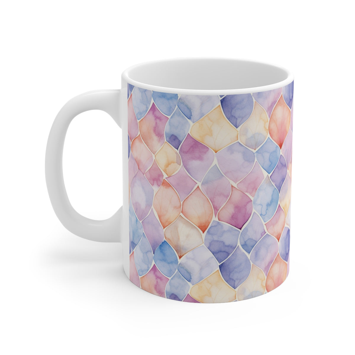 Various Watercolor Design All Over Coffee Mug – Unique Artistic Ceramic Coffee Cup 333