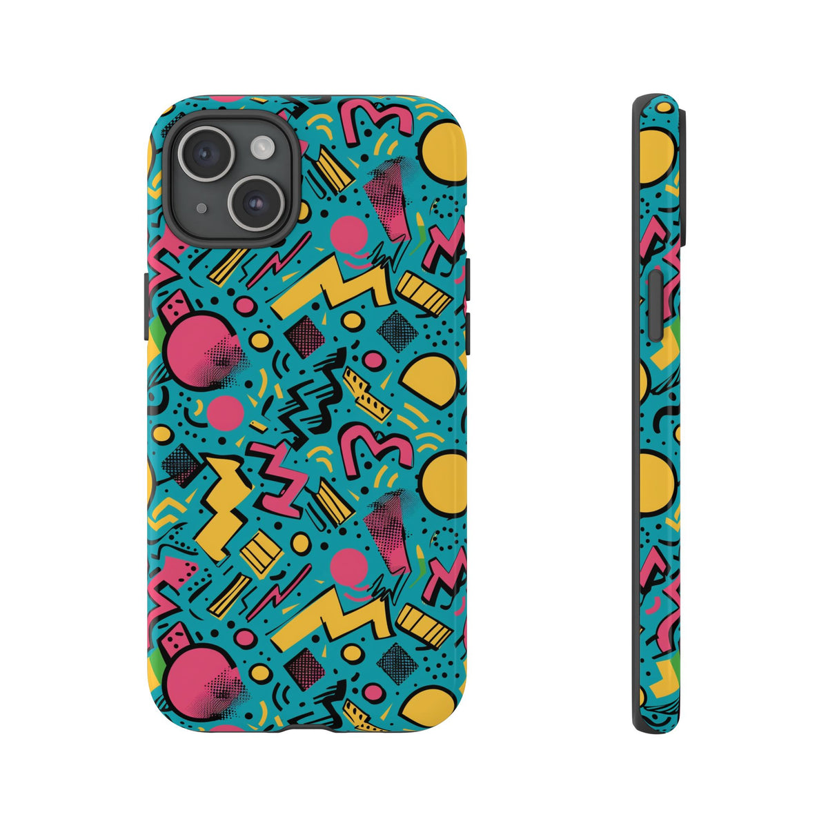 90s Themed Seamless Pattern Phone Case – Embrace Retro Style and Protection 253