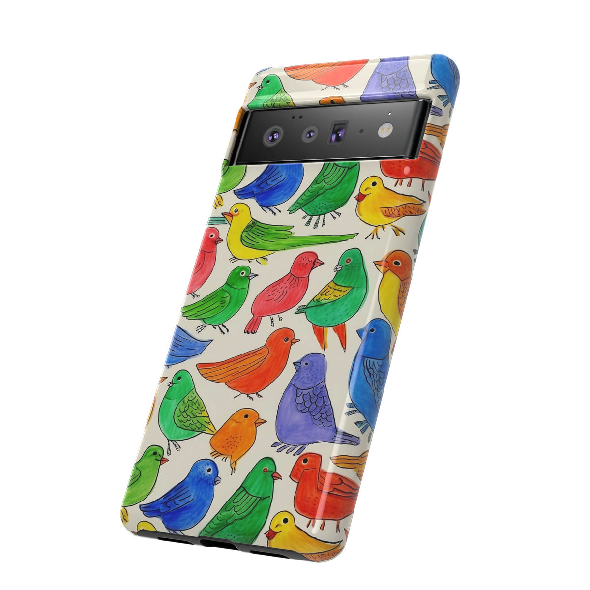 Birds Seamless Pattern Phone Case – Elegant and Timeless Avian Design 2