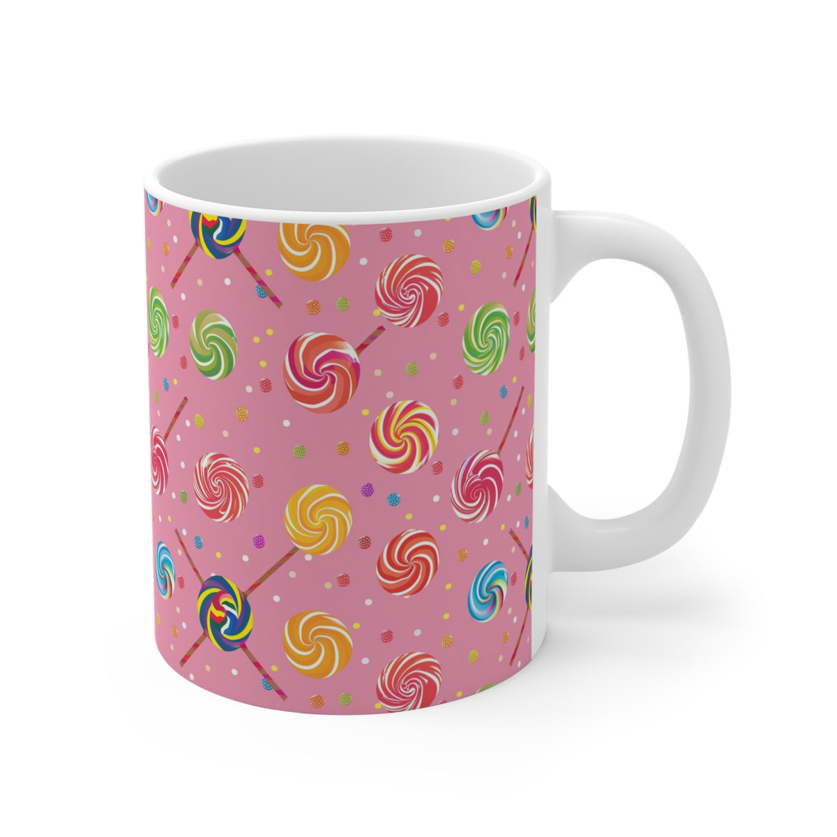 Colorful All-Over Candy Theme Coffee Mug Fun Ceramic Drinkware 242