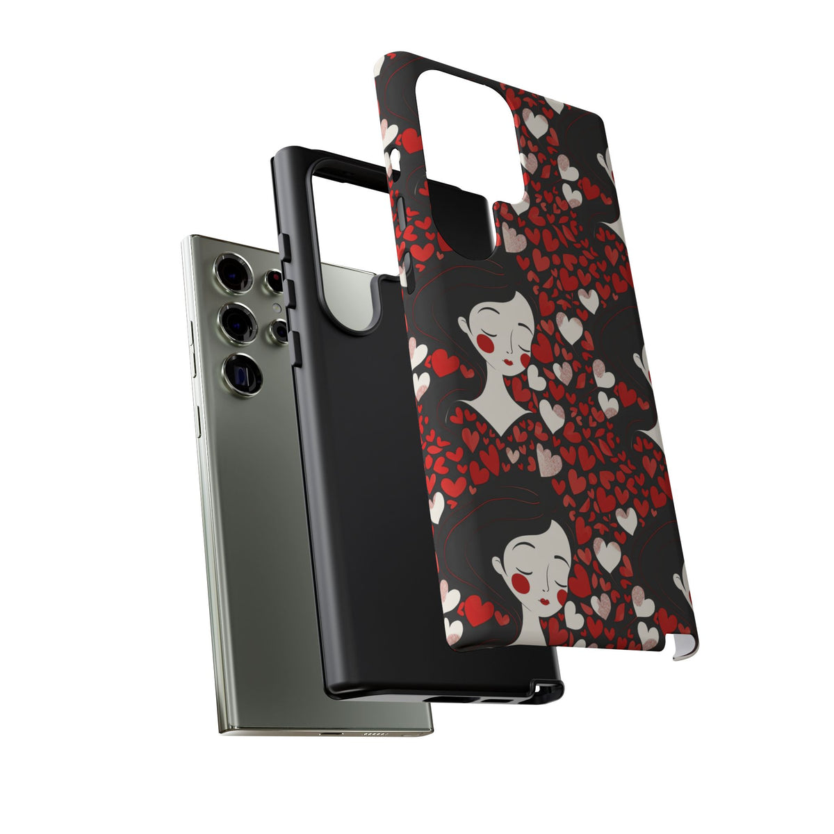 Heart Pattern Phone Case – Stylish & Loving Design for Your Device 232