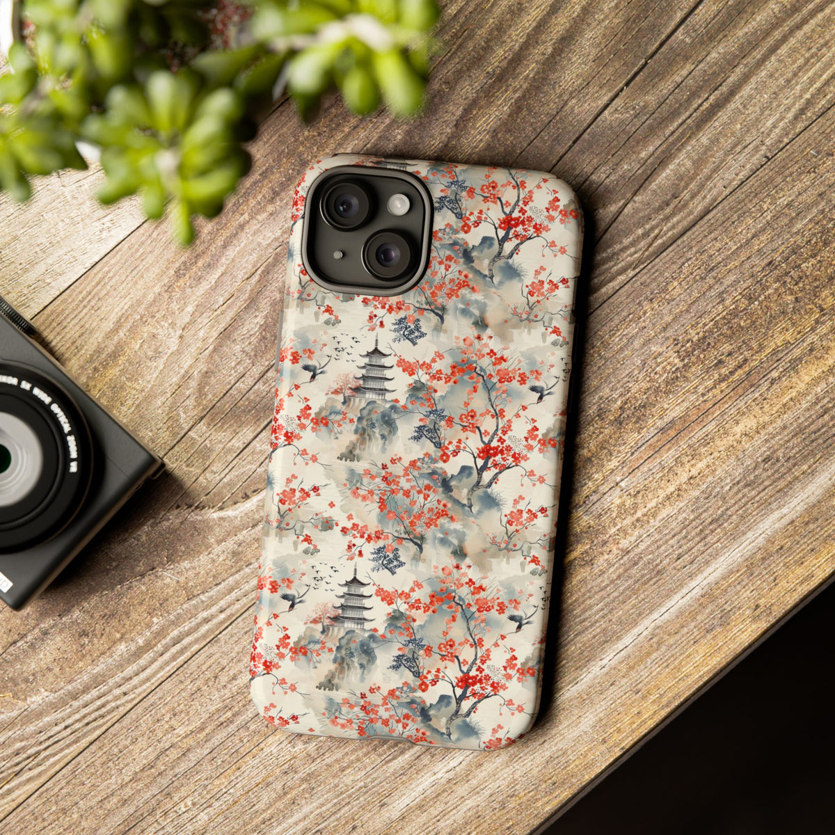 Japanese Style Pattern Phone Case - Elegant & Protective Cover