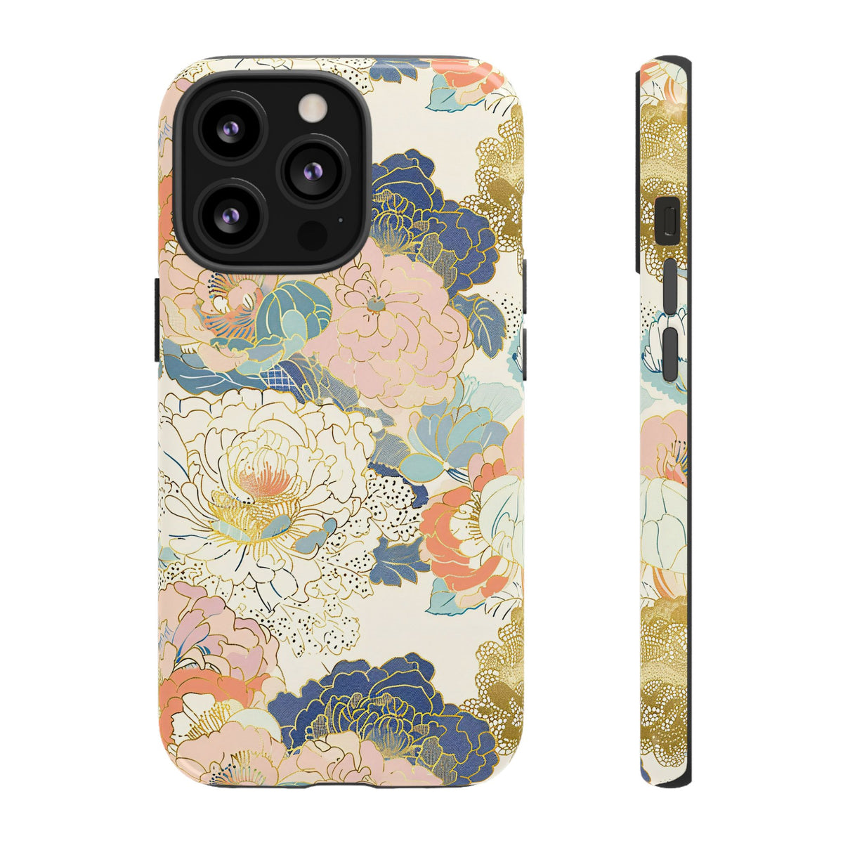 Japanese Blossom Asian Floral Design Phone Case – Elegant Floral Phone Cover 4