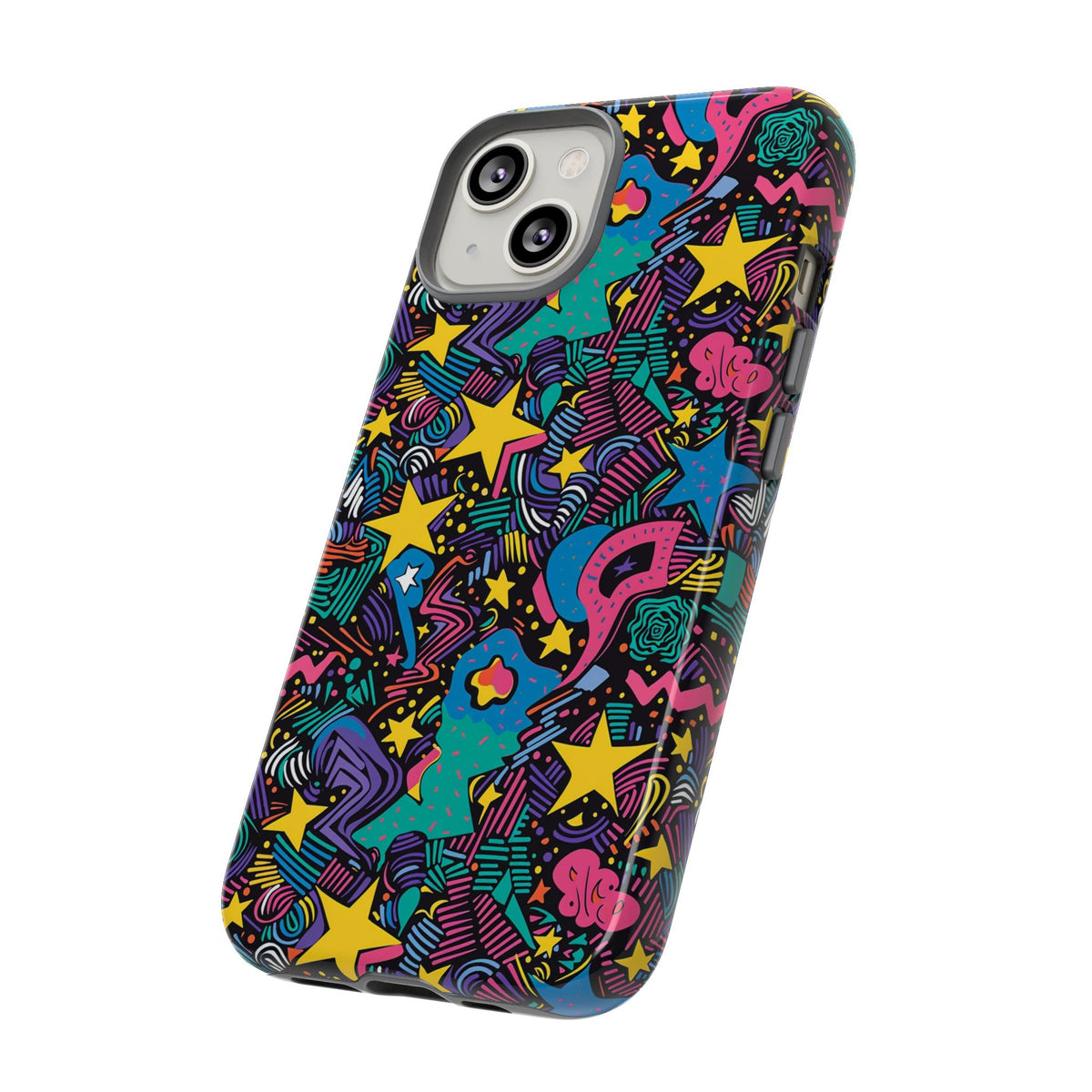 90s Themed Seamless Pattern Phone Case – Embrace Retro Style and Protection 227