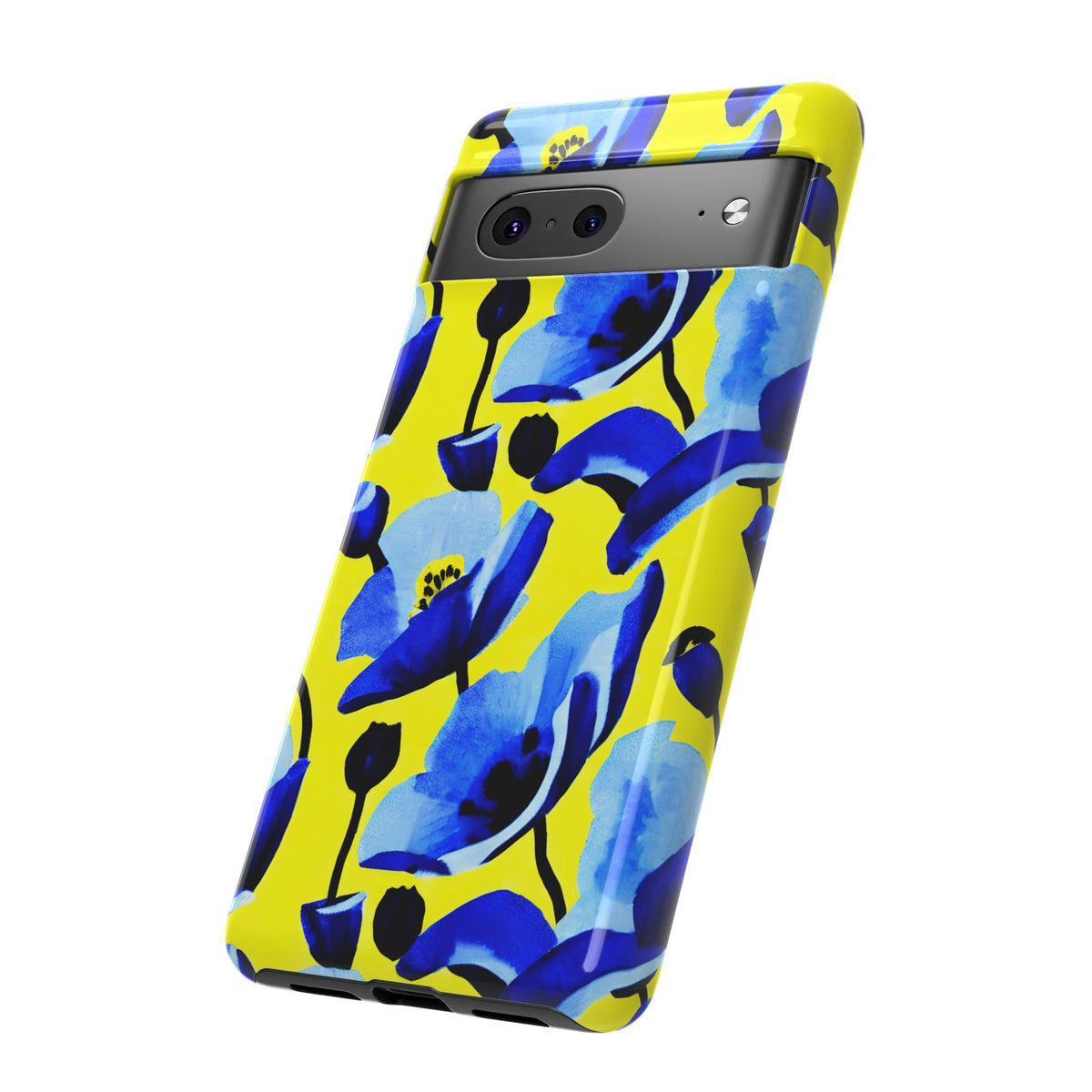 Vibrant Blue Floral Phone Case – A Perfect Fusion of Style and Protection