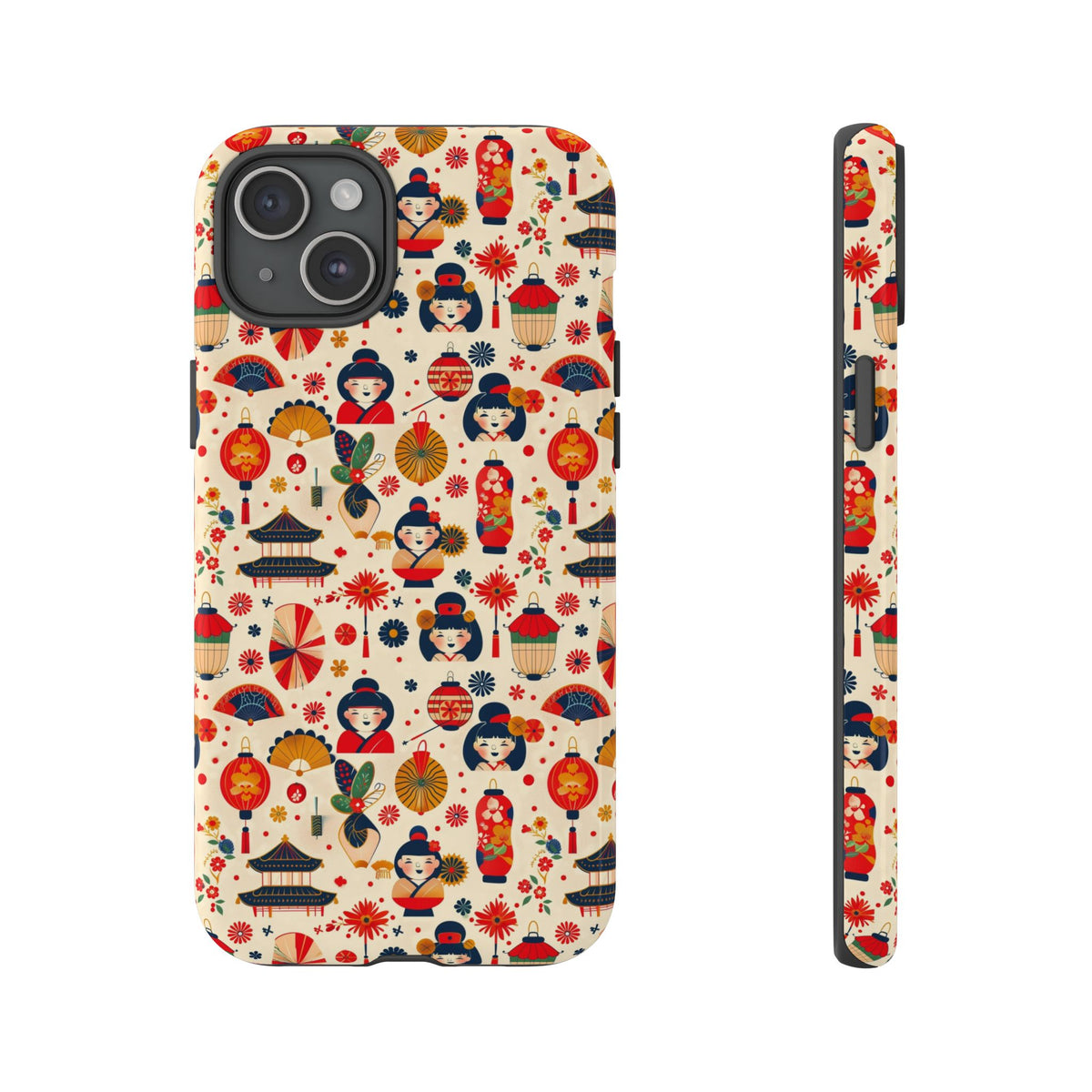 Japanese Pattern Phone Case – Elegant & Timeless Design for Your Phone 090