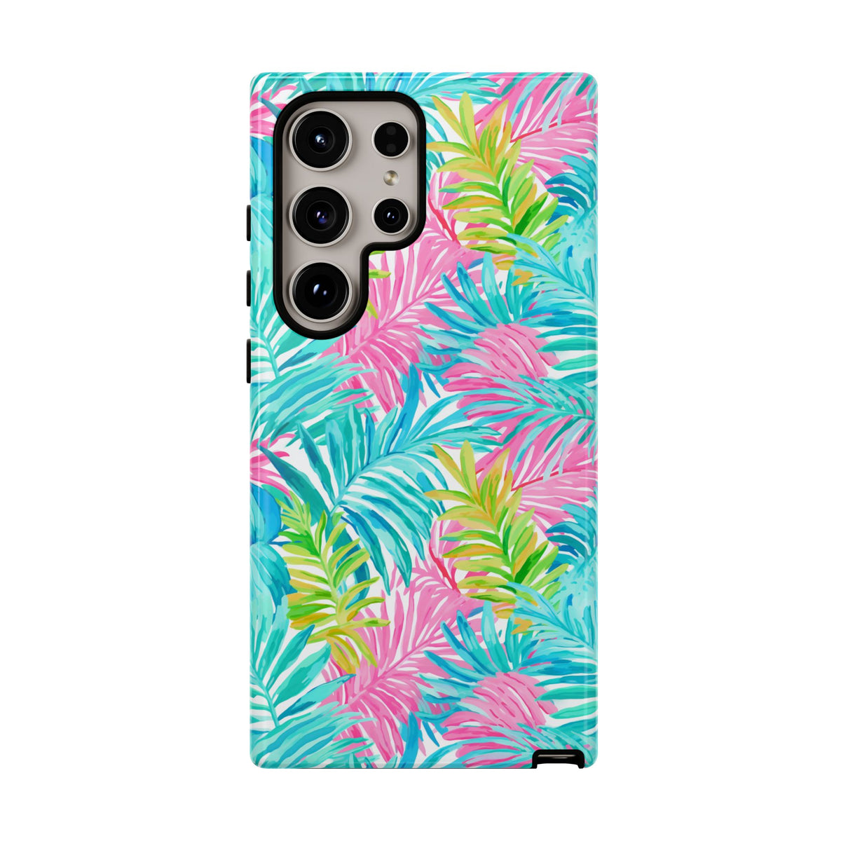 Vibrant Summer Leaves Phone Case – Colorful & Durable Summer Design