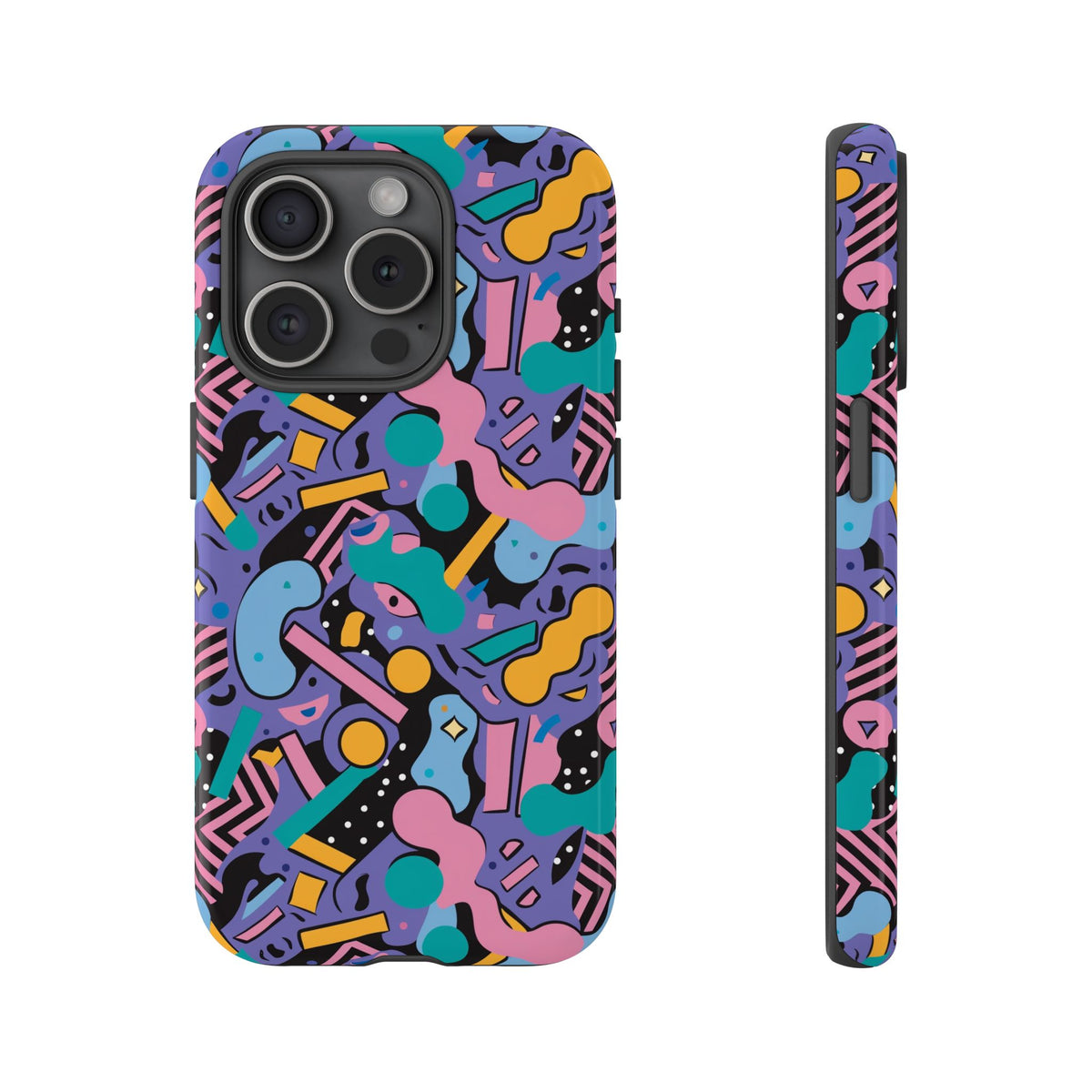 90s Themed Seamless Pattern Phone Case – Embrace Retro Style and Protection 234