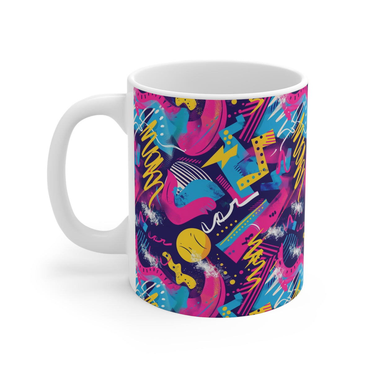 90s Retro Coffee Mug - Full Wrap Design 485