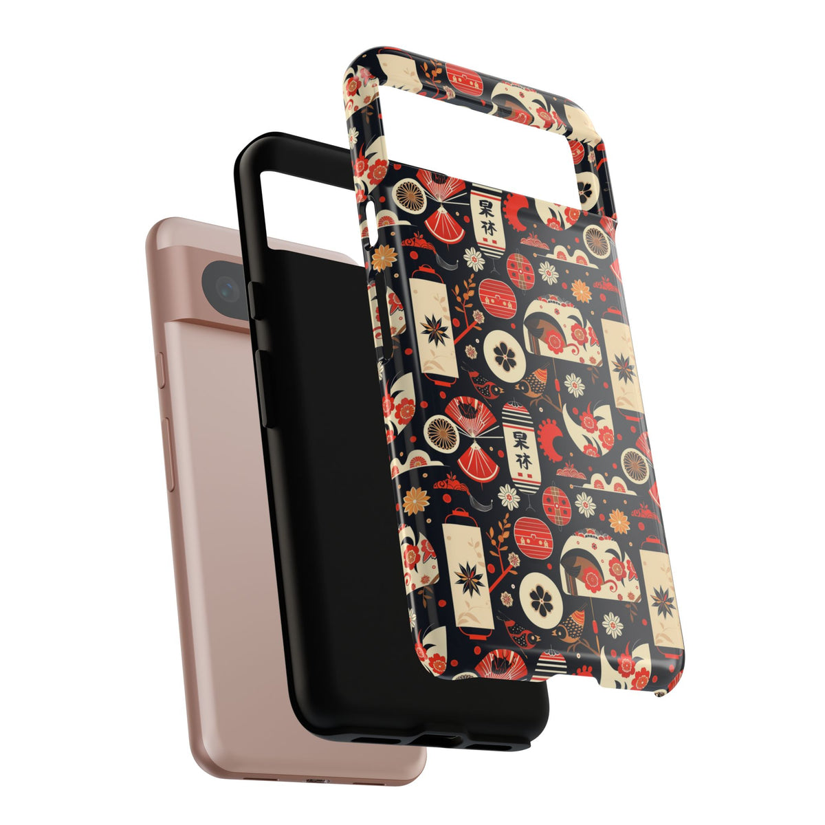 Japanese Pattern Phone Case – Elegant & Timeless Design for Your Phone 069