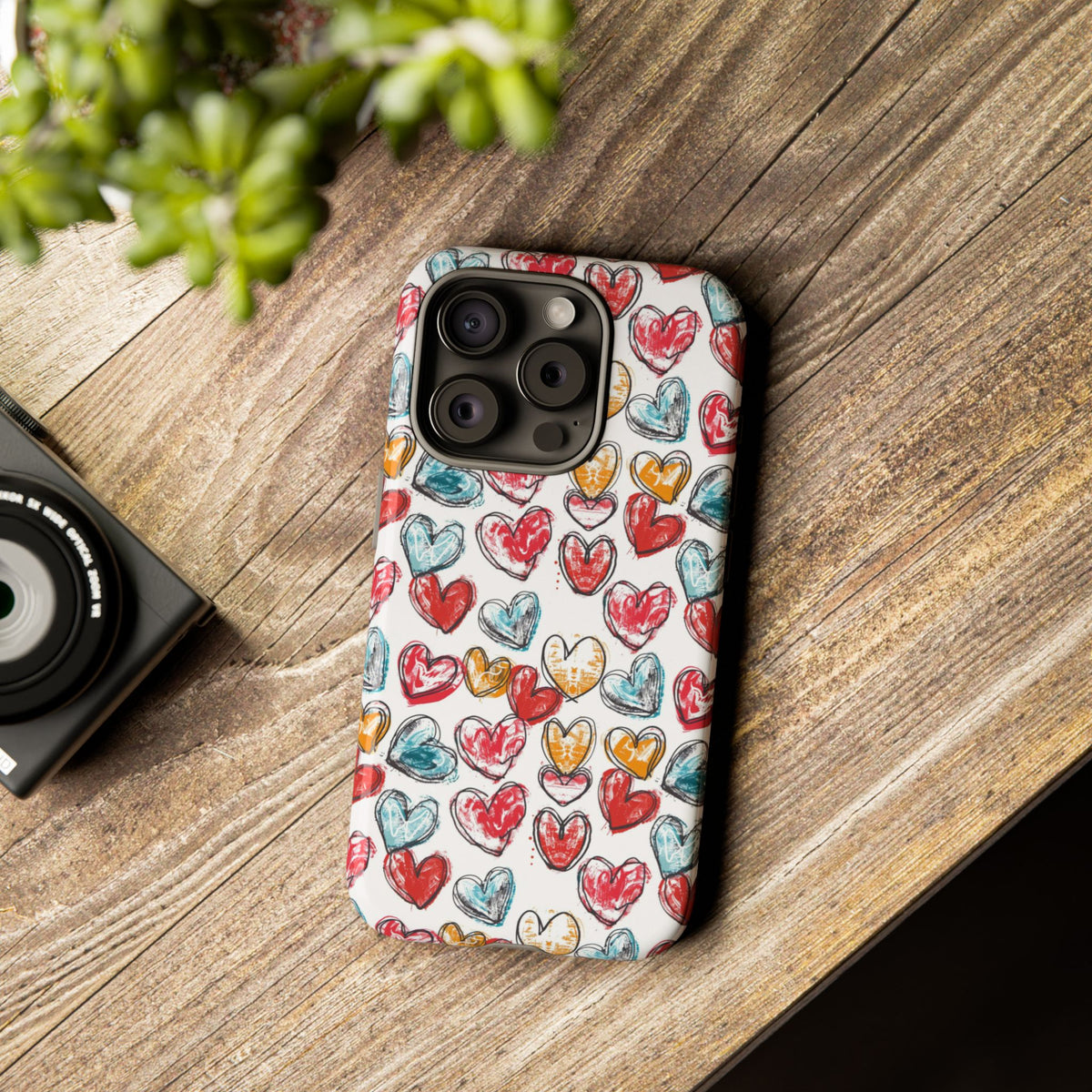 Heart Pattern Phone Case – Stylish & Loving Design for Your Device 235