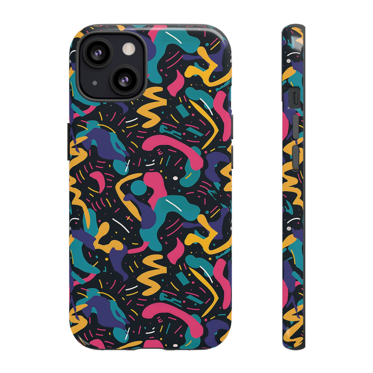 90s Themed Seamless Pattern Phone Case – Embrace Retro Style and Protection 235