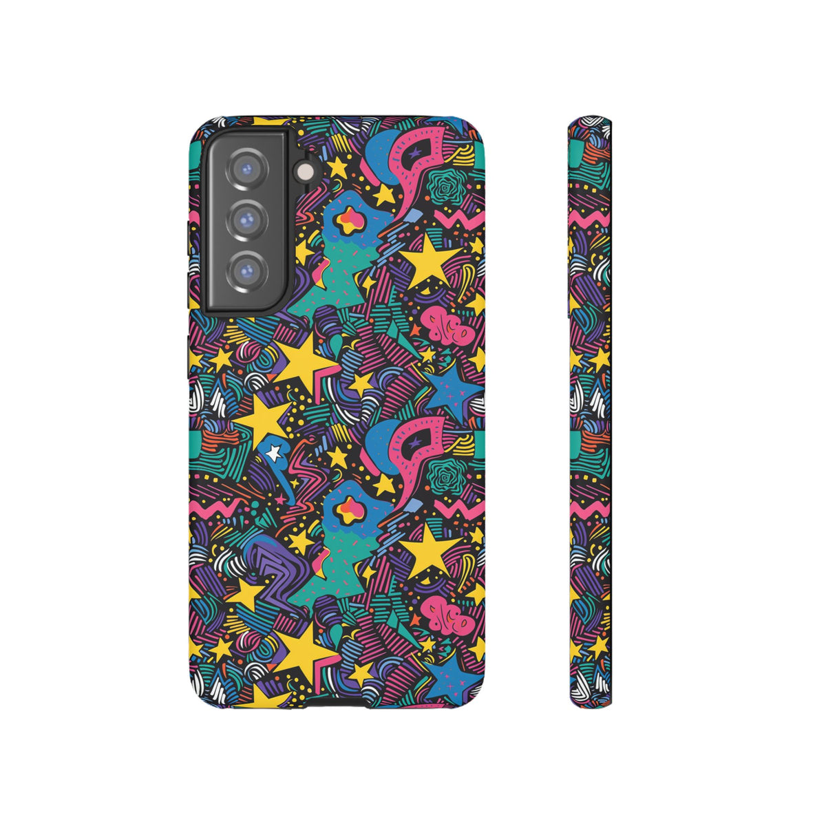 90s Themed Seamless Pattern Phone Case – Embrace Retro Style and Protection 227