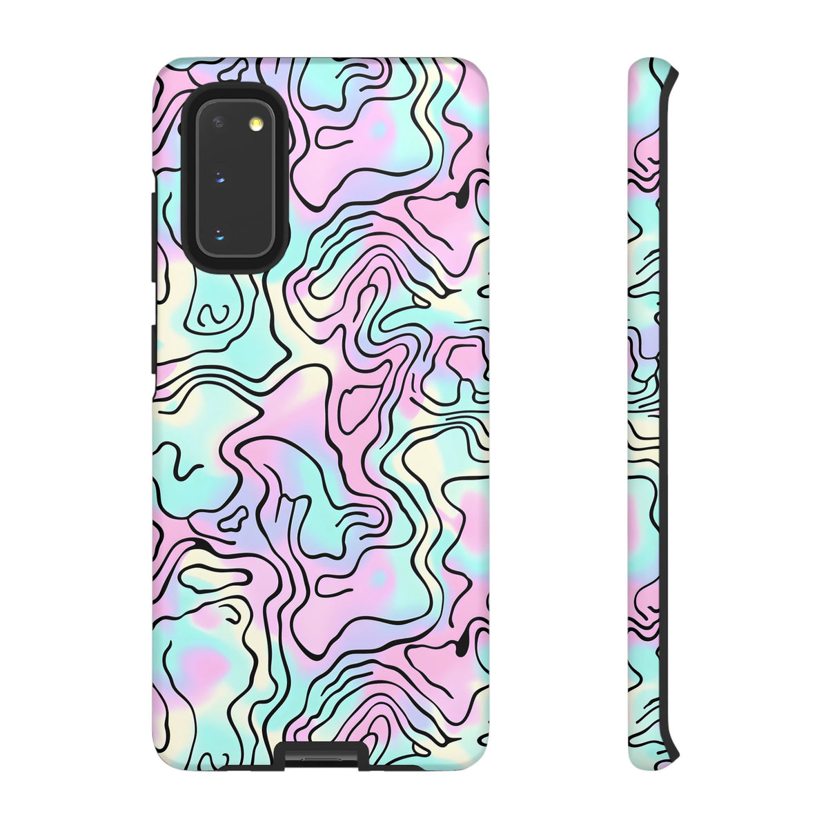 Abstract Pastel Waves and Wavy Lines Phone Case – Elegant and Modern Phone Cover