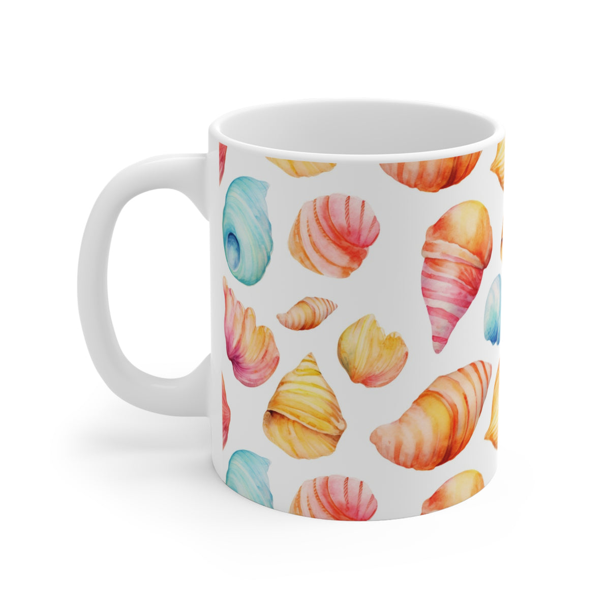 Various Watercolor Design All Over Coffee Mug – Unique Artistic Ceramic Coffee Cup 517