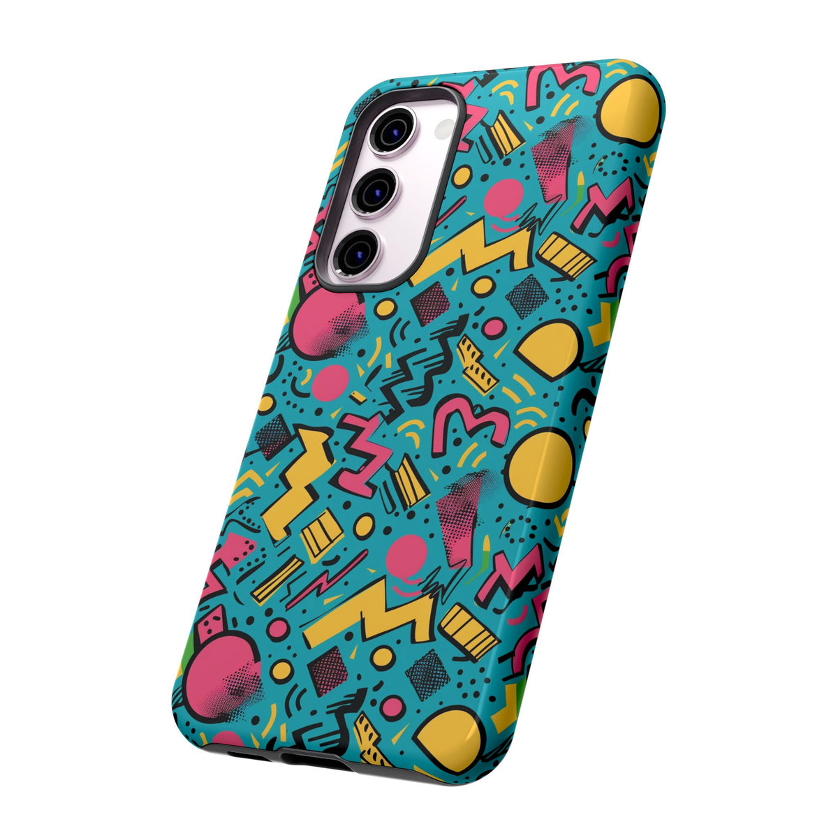 90s Themed Seamless Pattern Phone Case – Embrace Retro Style and Protection 253